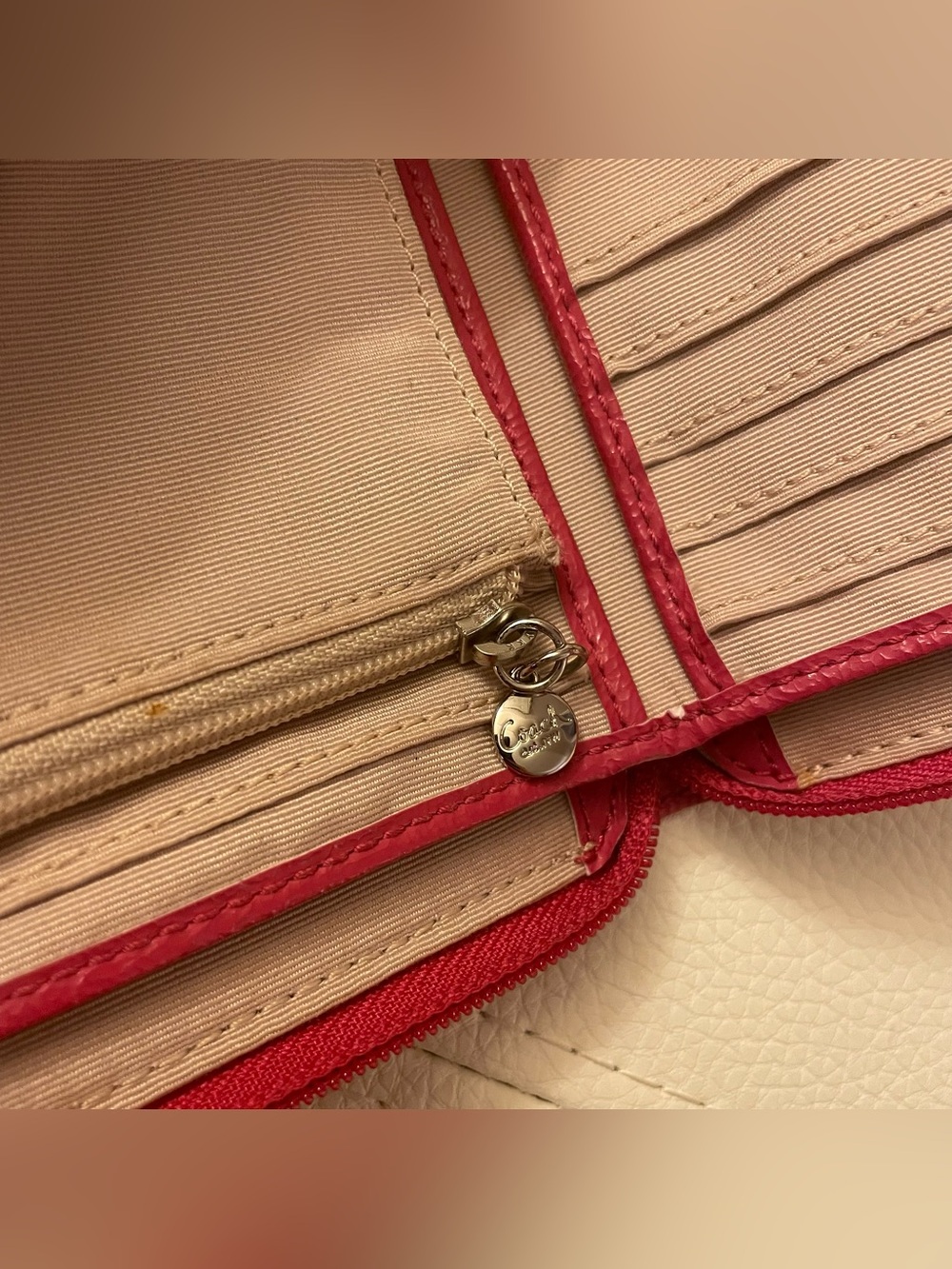 Coach Pink Tan Zip-Around Wallet - Picture 6 of 8